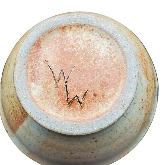 Handmade Ceramic Bowl Studio Art Pottery Stoneware Earthy Artisan Rustic Decor - Picture 7 of 8